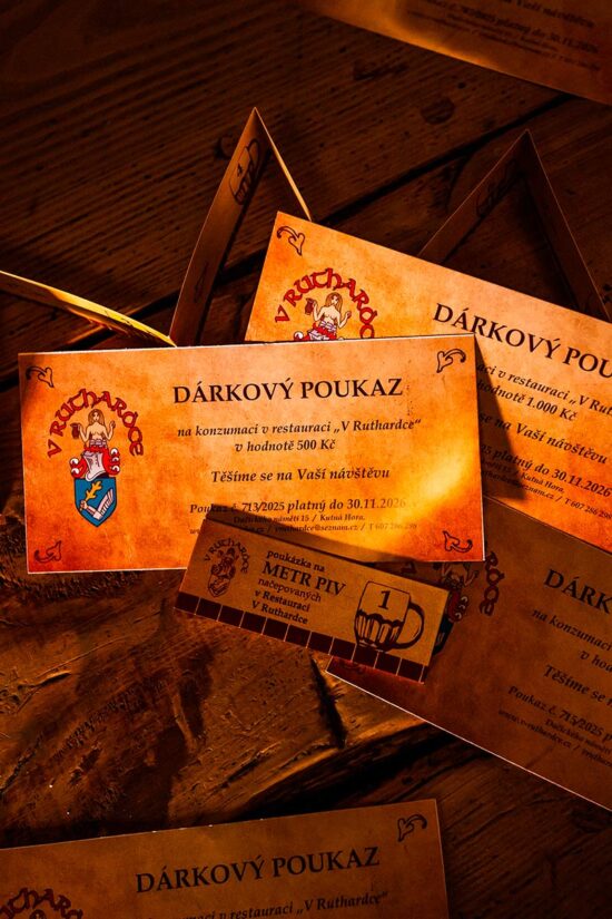 Dárkové poukazy Restaurace V Ruthardce