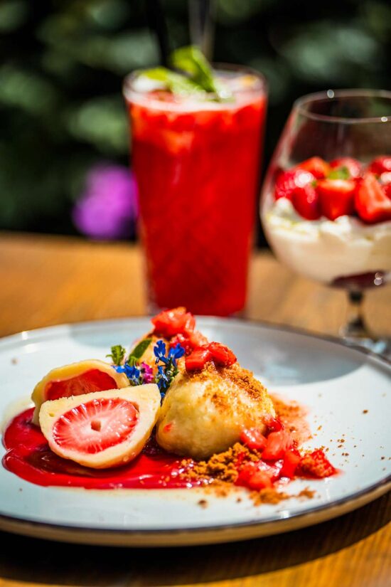 Jahodové knedlíky Restaurace V Ruthardce